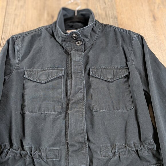 Levis Jacket Womens Small Navy Blue Long Sleeve Snap Button Pockets Nautical - Picture 3 of 11